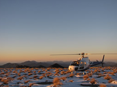 Helicopter on Snow